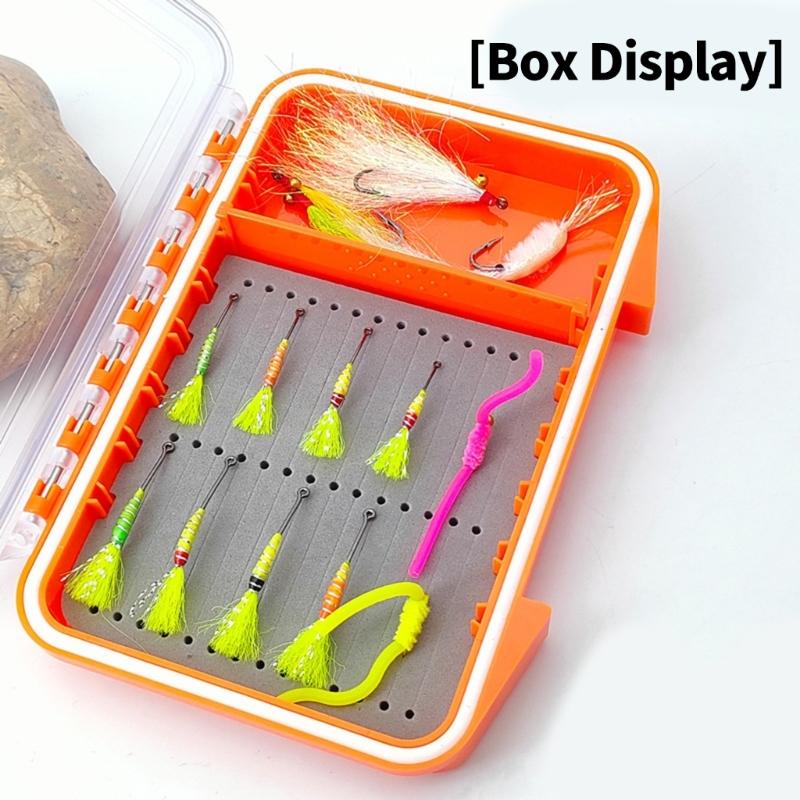 Waterproof Plastic Pockets Fly Fishing Box Portable Fishing Tackle Box Light Weight Fishing Tackle Hook Box Enduring