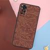 Brown Tooled Leather Pattern Cover For Xiaomi Redmi Note 13 14 Pro 12 11 9 10 9S 10S 11S 12S Redmi 14C 10C 12C 13C Case