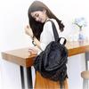 Large Capacity Solid Color Soft-Sided Backpack Fashionable Unisex Rivet Wash Leather Backpack Multi-Pocket Schoolbag
