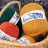 Wool Yarn Hand-Knitted Sweater Scarf Hat - Pure Color Four-Strand Yarn Ball