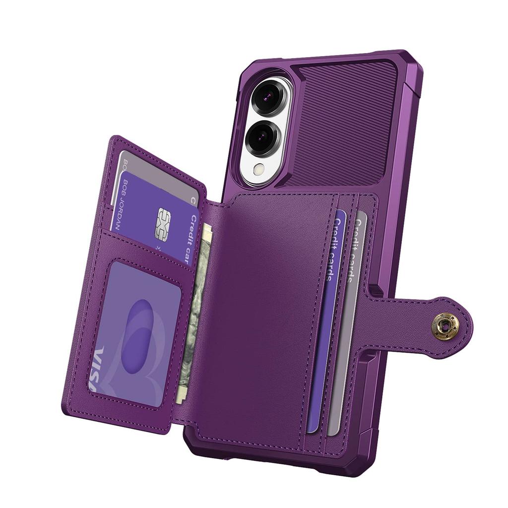 Custodia per Samsung Galaxy S25 Edge S24 S23 Ultra FE con Portacarte, Compatibile con Supporto Magnetico per Auto, Robusta Antiurto