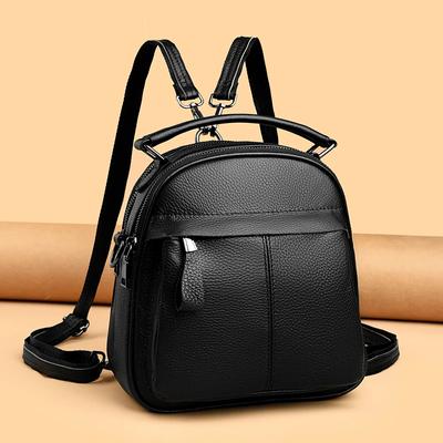 Γυναικεία σακίδια πλάτης από δέρμα αγελάδας Σχολικά σακίδια Μονόχρωμο σακίδιο Δέρμα Θηλυκή Μόδα Πολυτέλεια