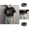 Fashionable Style Korean Black Pu Belt For Men And Women Perfect For Outfits Everyday