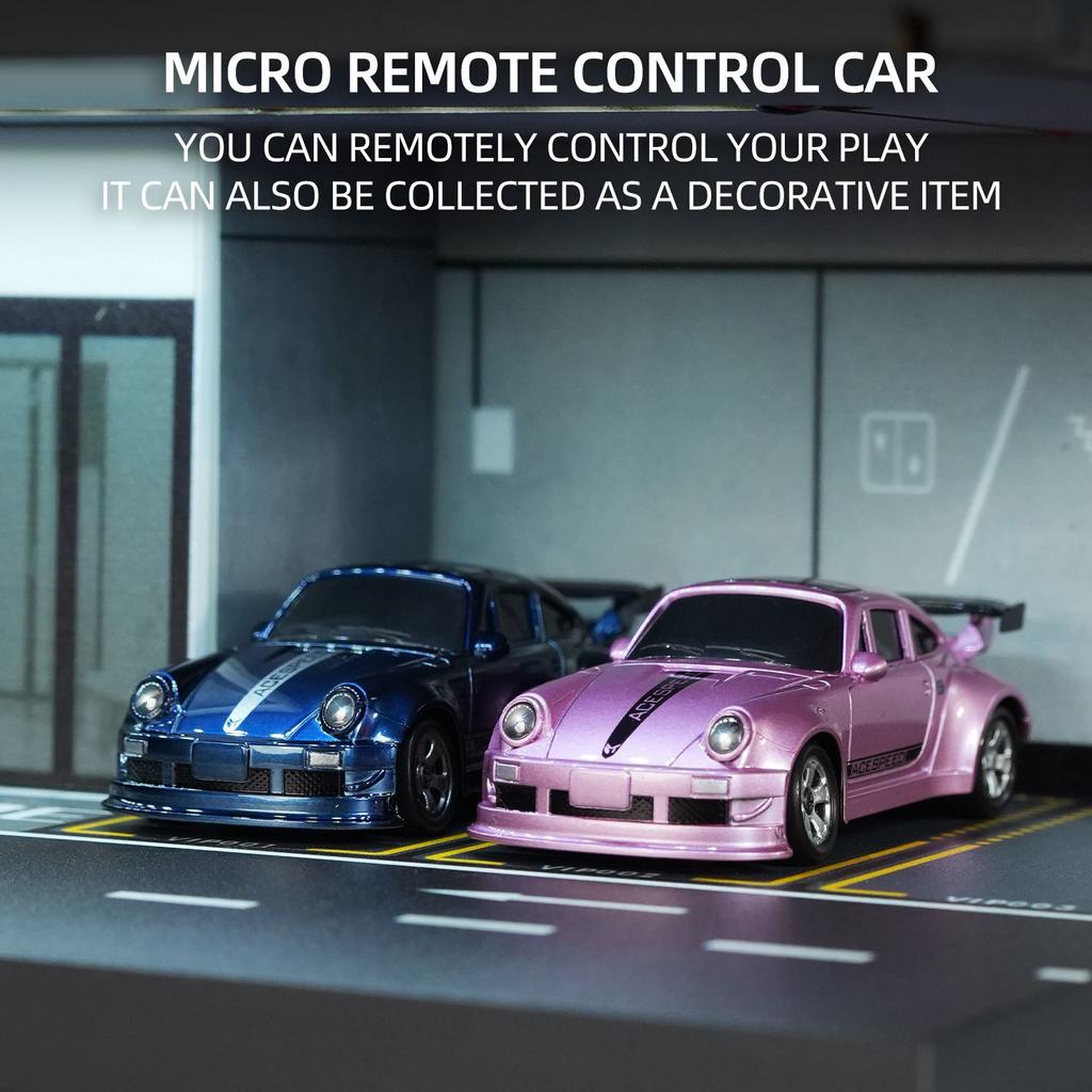 AAXK1 New 4WD 2.4GHZ RC Simulation Mini Drift Car Palm Racing Model Desk Toys 1/64 Scale Remote Control Car Gift for Children Boys.