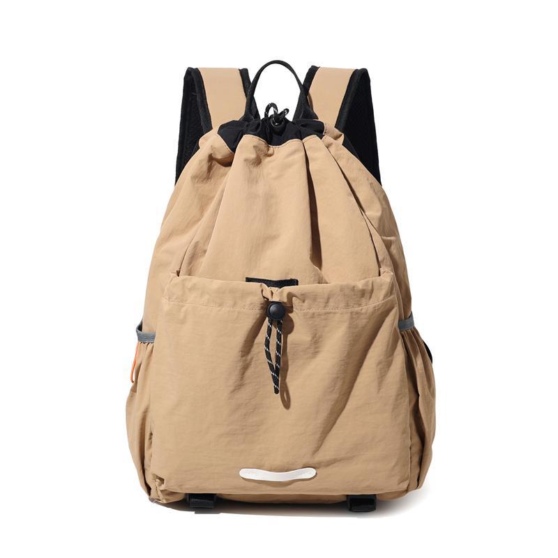Schoolbag Outdoor Sports Backpack Men's and Women's Lightweight Waterproof Drawstring Mountaineering Travel College Students Class School Bag Computer