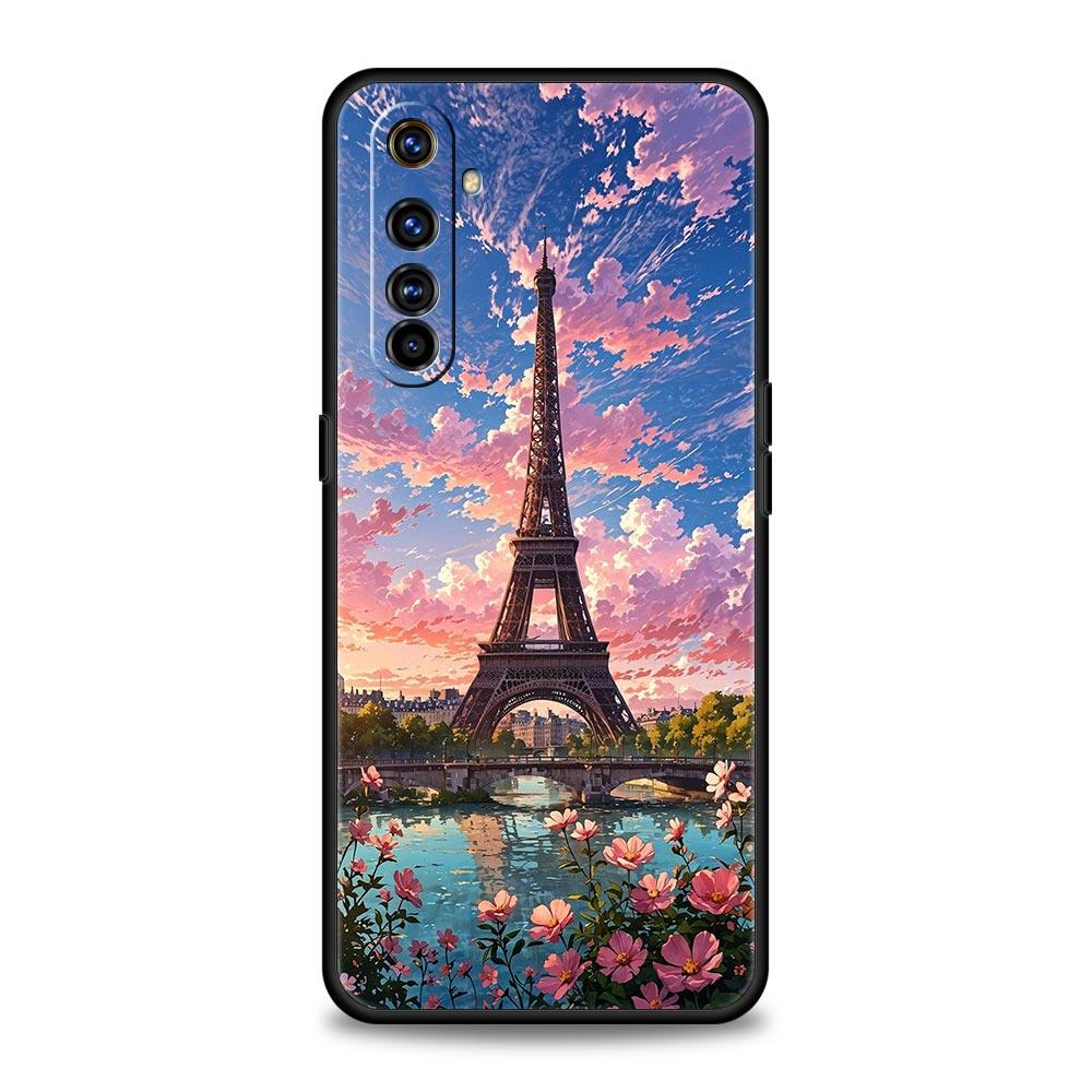 

Чехол для телефона Красный зонт Эйфелева башня Для Realme 13 12 10 9 8 7 GT3 GT5 GT2 Pro Plus 5G C21 C25 C35 GT Neo 2 3 3T 5 Обложка Realme 13 Pro 5G