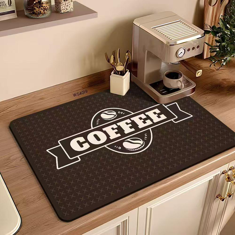 Diatom Mud Absorbent Kitchen Mat for Coffee Machines and Countertops
