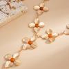 Resin Flower Pendant Choker Necklace for Women Vintage Adjustable Chain Jewelry Accessory