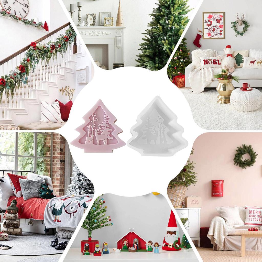 Christmas Silicone Molds For Candles Non-Stick Soft Mould Silicone Christmas Molds For Child Home Decor Holiday Festival