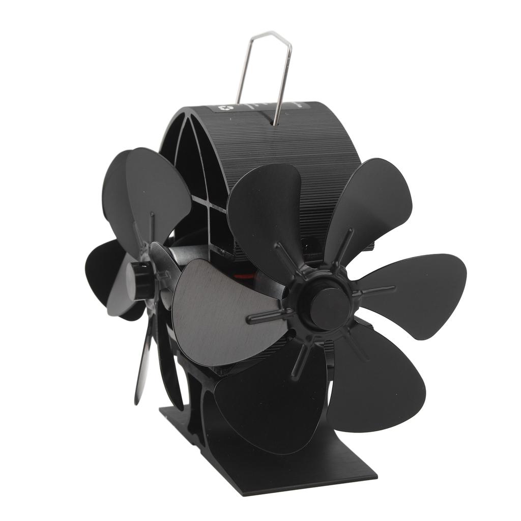 Wärmebetriebener Ofenventilator, 3 Köpfe, 18 Flügel, Aluminium, 270 Grad, Kaminventilator mit Schutz