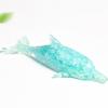 Water Crystal Dolphin Resin Decor With Semiprecious Stones For Home And Gift Use
