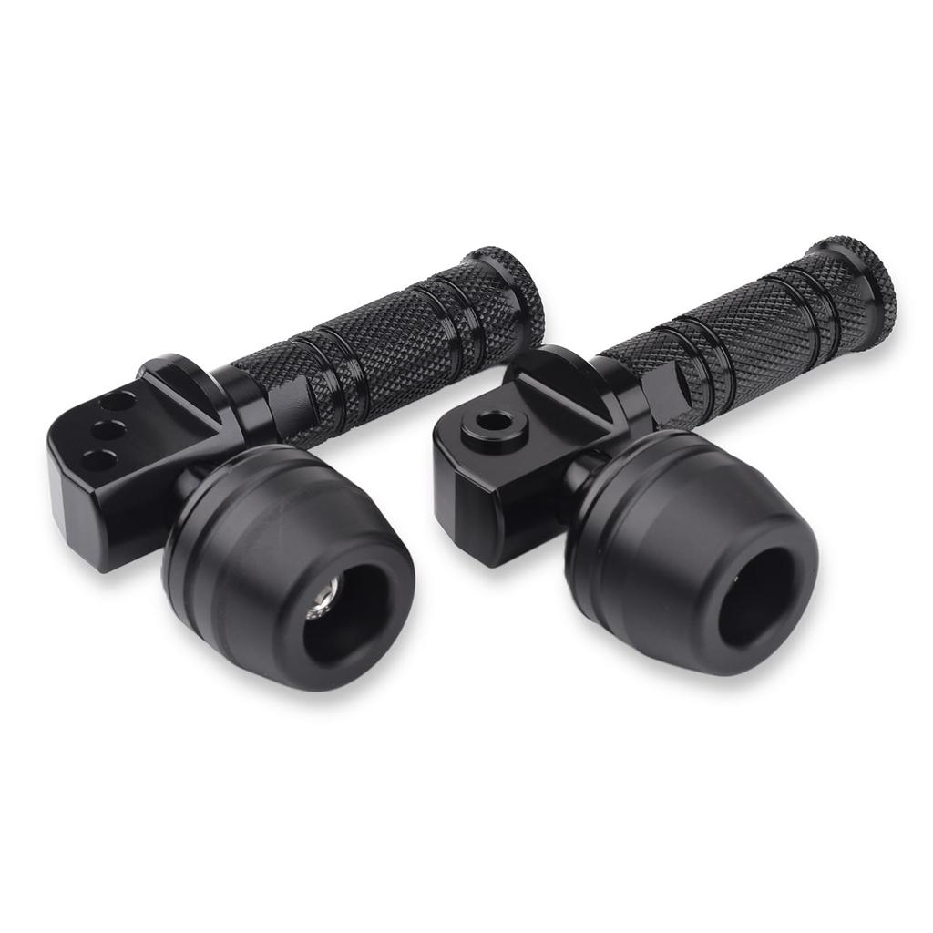 Motorcycle Tandem Step Slider For Kawasaki ZX-25R/SE ZX-4R/SE ZX-4RR Ninja 250 Ninja 400 Z250 Z400 All Year Aluminum (Black)