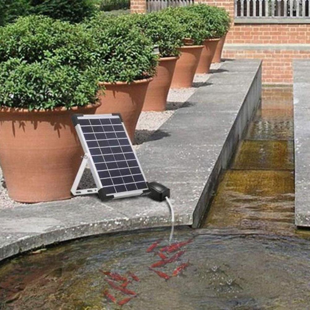 Solar Powered Pond Oxygenator 5W Oxygen Pump for Fish Tank Aquarium Featuring Adjustable Solar Panel and Maintenance