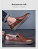 Autumn Men's Burnished Casual Slip-On Shoes - Breathable, Lightweight, Flat Board Shoes for Daily Wear