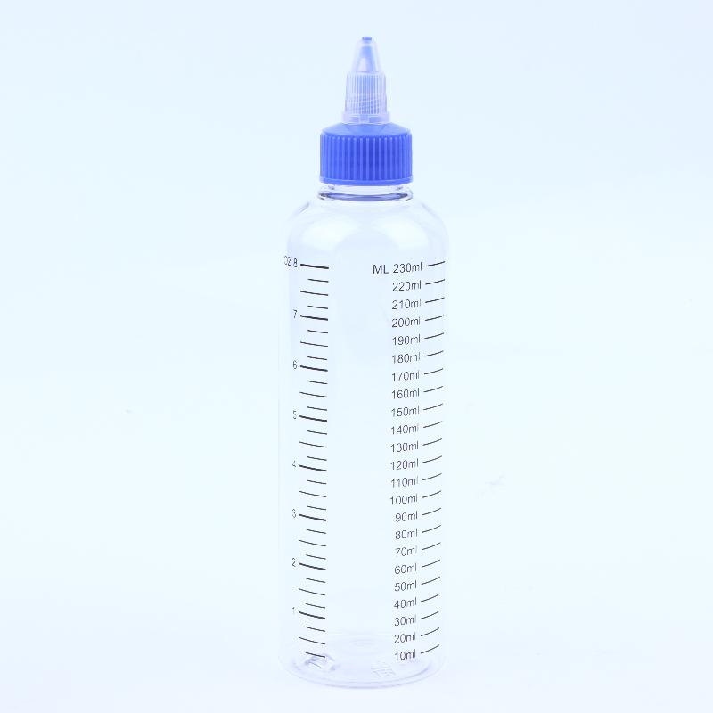 1Pc 30-500Ml Clear Pet Graduated Bottles Twist Cap Refillable Liquid Sample Container Inks Oils Arts Hair Dye Water Bottle