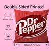 Fashion Hot D-Dr PepperS Pillow Case Anti-dustmite Pillowcase Invisible Zipper Silky Short Plush Sofa Cushion Cover