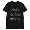 1974 Trans Am Firebird Muscle Car Schets Kunst Korte Mouw Unisex T-shirt