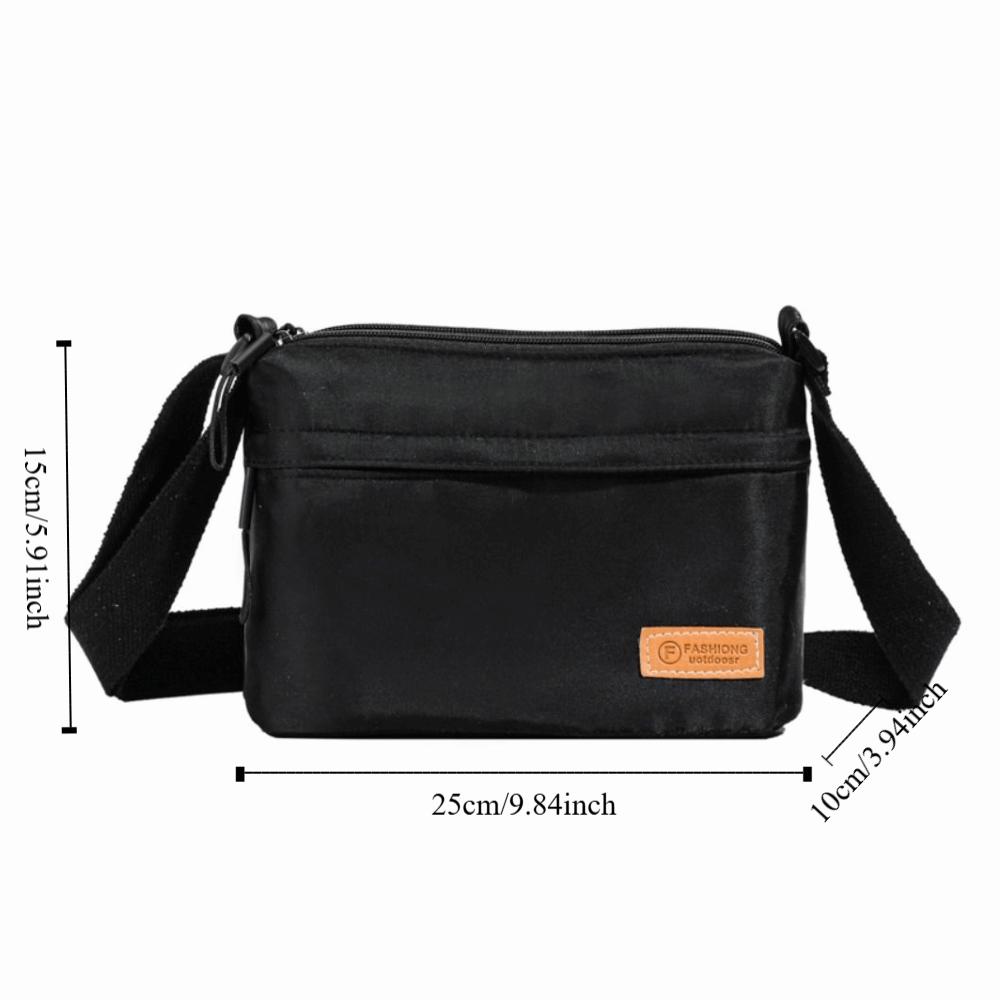 Korean Style Nylon Crossbody Bag Causal Sports Shoulder Bag Fashion Square Message Bag  Travel
