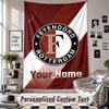 Wall Hanging Tapestry With Custom Name & Text, Feyenoord Decorative Tapestry For Bedroom