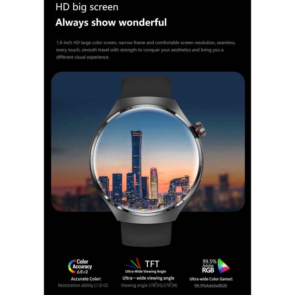 Smartwatch GPS 1,53 Zoll großer Bildschirm Smart Watch Sportmodus Remote-Kamera Bluetooth-Anruf Smart Watch