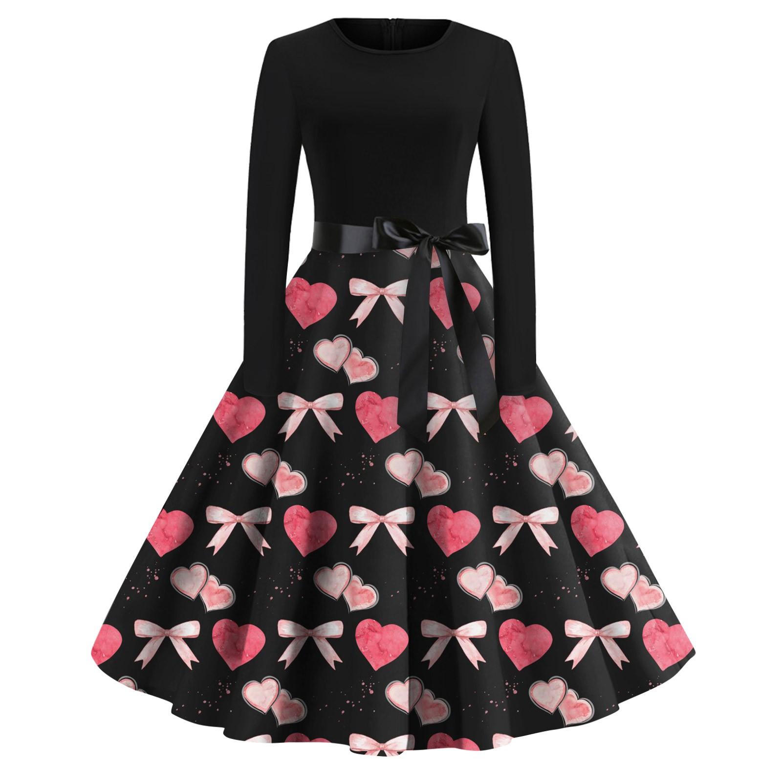 

Женское платье с круглым вырезом и большим подолом, плиссированная юбка с длинными рукавами, платье XXXL тёмно-синий