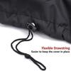 Barbecue Cover Oxford Fabric Black BBQ Grill Cover with Drawstring Waterproof Lightweight Dust Cover for Weber  7110 Q1200