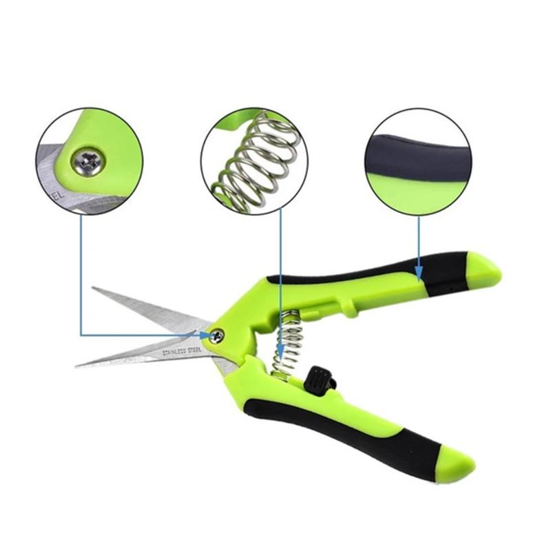 1pc Stainless Steel Garden Pruning Shears Tools Non-slip Labor-saving Flower Branch Branch Shears Fruit and Vegetable Shears