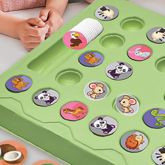 Kinder Memory Reversi Schachspiel 2 Spieler Tier Obst Flipping Schach Matching Spiel