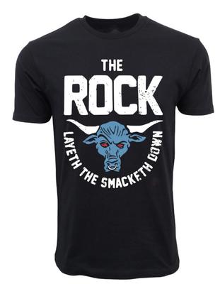 WWE THE ROCK LAYETH THE SMACKETH DOWN Camiseta 100% Algodón para Hombre Mujer Tops