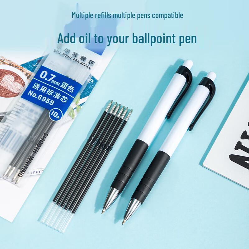 Deli 6959 0.7mm Blue Ballpoint Pen Refills