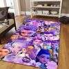 Fantasy Collage Style Crystal Velvet Rug, Soft Anti‑Slip Crystal Velvet Carpet for Living Room Bedroom Home Decor