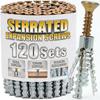 Metal Serrated Expansion Self‑Tapping Screw Kit,Concrete Wall Anchor Plug Bolt Fastener for Household Hardware Wholesale Daily Installation Fixing Use
