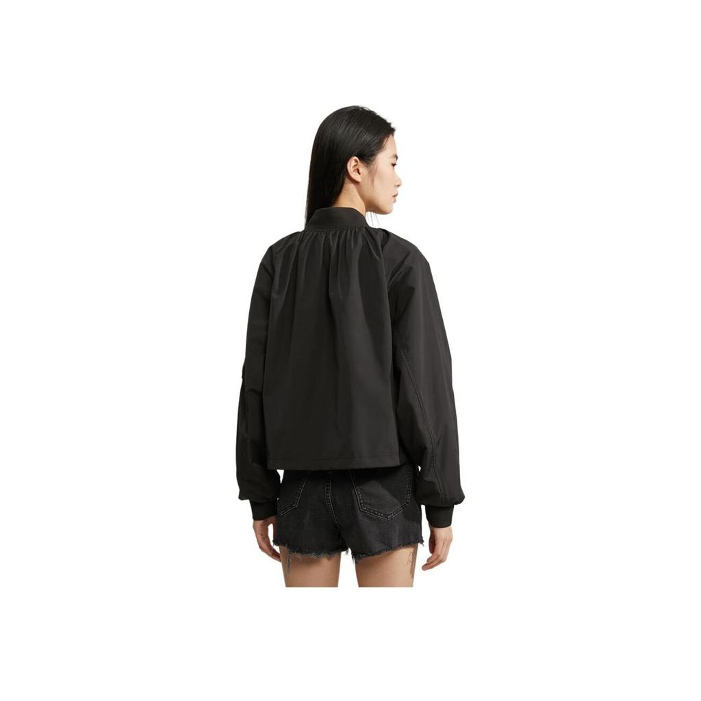 Calvin Klein Solid Color Embossed Logo Print Spring Autumn Jacket Women jackets Black J221118-BEH