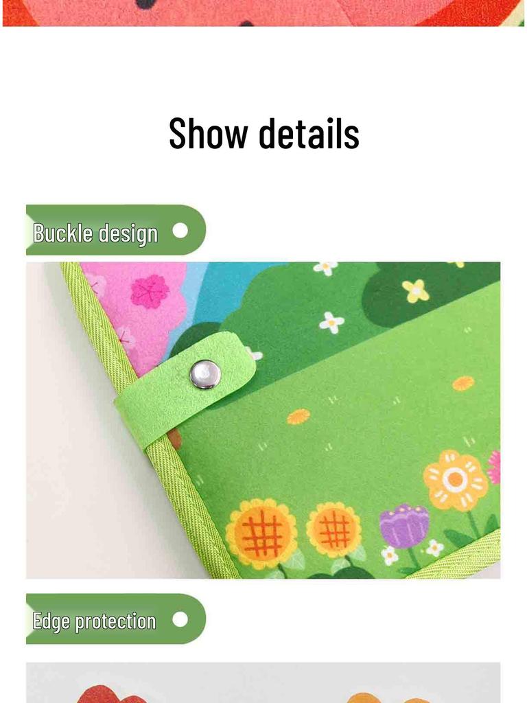 Tearable Cloth Book: Quiet Velcro Toy for 6-Month-Olds - Early Education Teething Book for Babies 0-3 Years