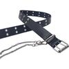 European and American Gas Eye Belt Versatile Men's and Women's Belt New Punk Double-row Pin Buckle Chain Belt Jeans Belt