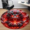 1pc Red Dragon Chair Carpet for Office, Round Non Slip Durable Large Size Office Carpet, Suitable for Office
