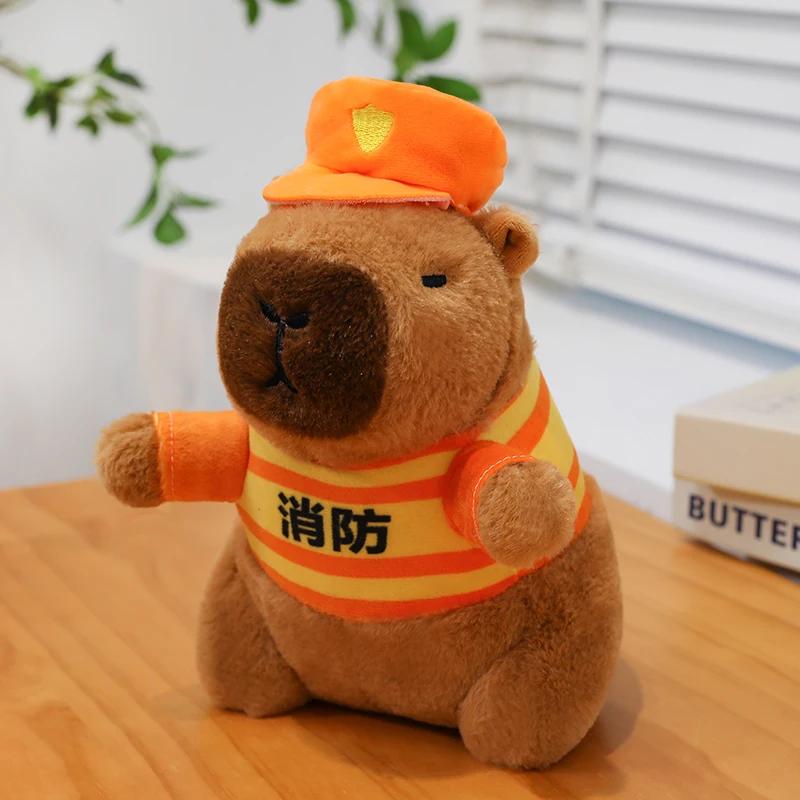 25cm Capybara Plush Simulation Capibara Anime Fluffty Toy Plant Stuffed Doll Holidays Props Decorative Throw Pillow for Kids