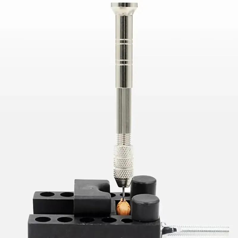 0.8-3.0mm Mini Hand Drill Woodworking Tools Drilling Rotary Tool Manual Twist Drill Bit Watchmaker Pin Vice Watch Repair Tools