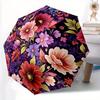 1pc Floral Pattern Automatic Open/close Folding Umbrella, Compact Portable Travel Umbrella, Durable Construction Yy250804139