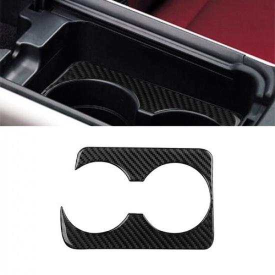 Carbon Fiber Armrest Water Cup Holder Panel Cover Trim For Mazda RX-8 2004-2008