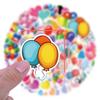60 Colorful Cartoon Balloon Stickers - DIY Journal Decor, Waterproof for Water Bottles and Computers
