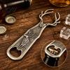 Retro Elk Antler Bottle Opener Opener, Heavy Duty Metal Beer Forest Style Christmas Souvenirs Cap Remover for Home Bar, Artistic Kitchen Gadgets