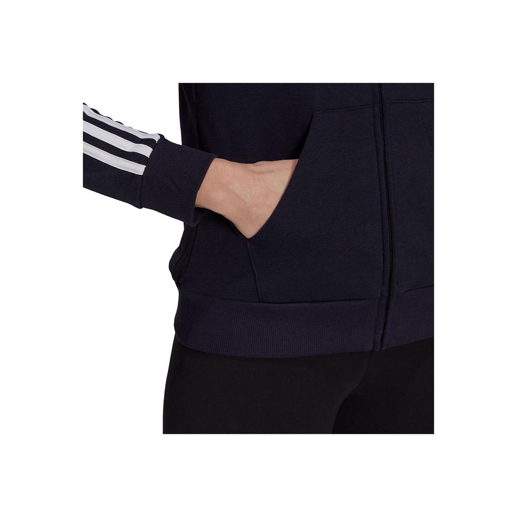 adidas Striped Hooded Zip Jacket Women Jackets Legend-Ink GL0804