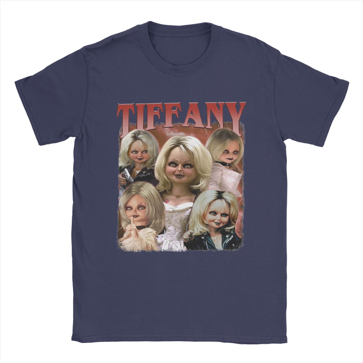 

Tiffanys Chucky T-Shirt Men Funny Pure Cotton Tees Round Neck Short Sleeve T Shirt Plus Size Clothing 4XL