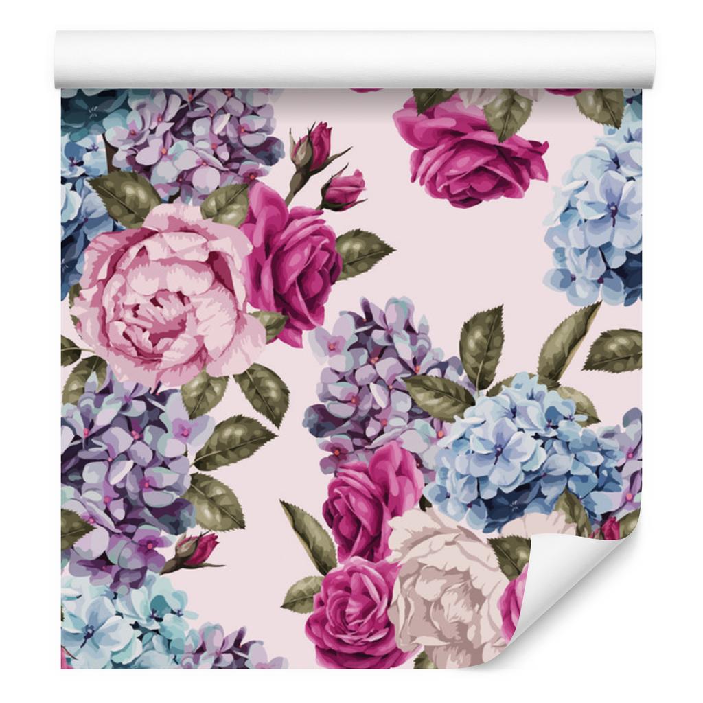 Roses with leaves wallpaper for living room and bedroom 50x1000