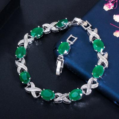 Temperament Jewelry Platinum-Plated Aaa Zircon Bracelet.