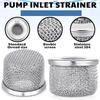 AEE4-2 PCS Air Inlet Filter Suction Cup Hose Dual Screen With 1.91 Cm NPT Thread For Airless Paint Sprayer, Pump Inlet Filter