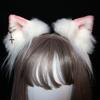 White cat ears pink beast ear tire lovely cosplay Lolita hand yellow ear clip kc hair band