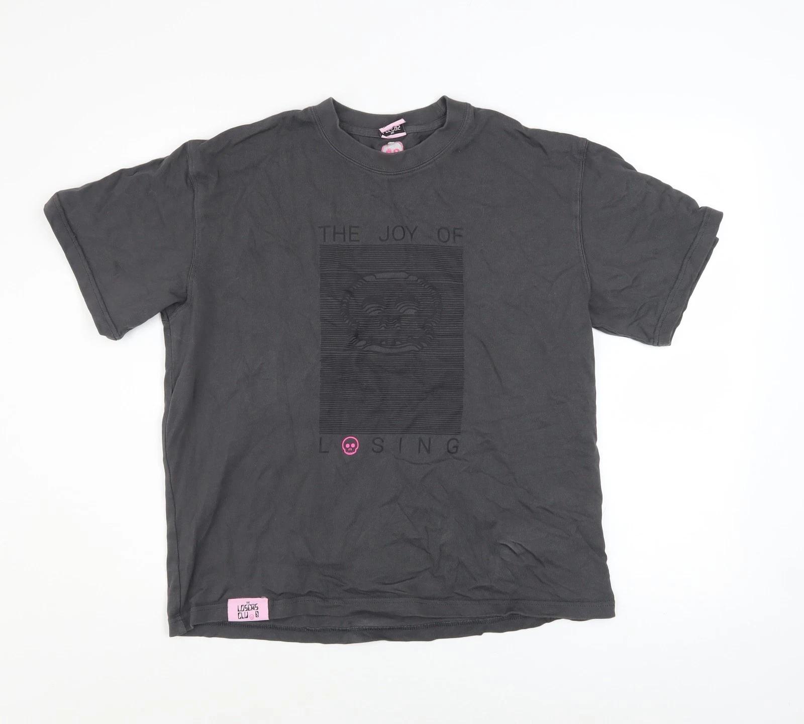 The Losers Club Men’s Black Graphic Crew Neck Cotton T-Shirt Size S 4XL