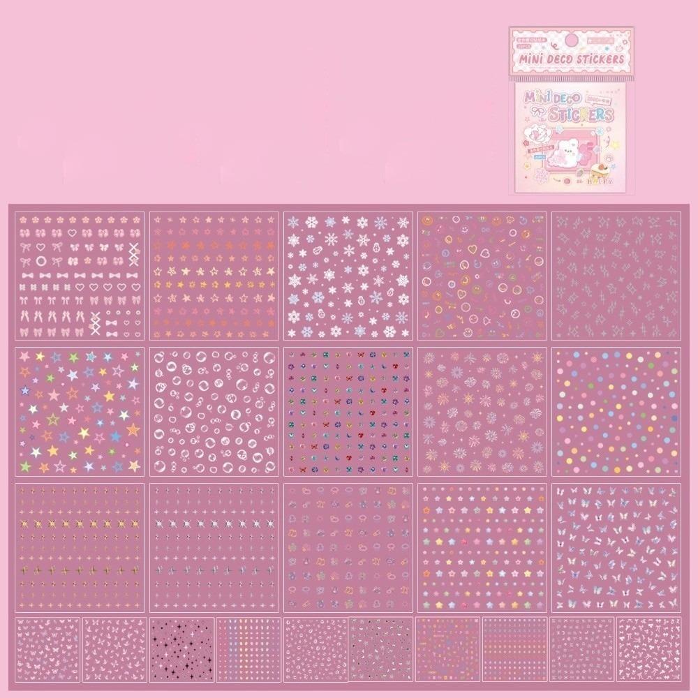 

New DIY Nail Stickers 25 Sheets Kawaii Scrapbook Stickers Book Self-Adhesive Cartoon Pattern Stationery Stickers DIY Scrapbook
